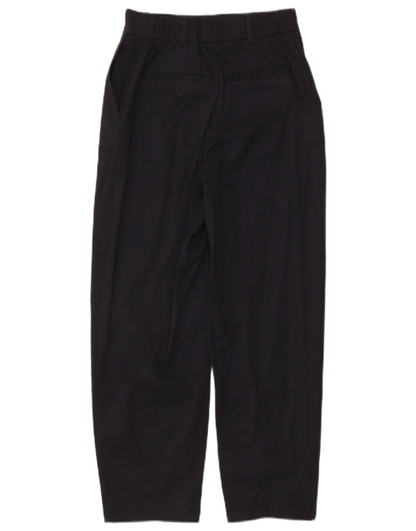 Zara γυναικείο παντελόνι Chino με κωνικό ψηλόμεσο XS W24 L26 Μπλε ναυτικό βαμβακερό