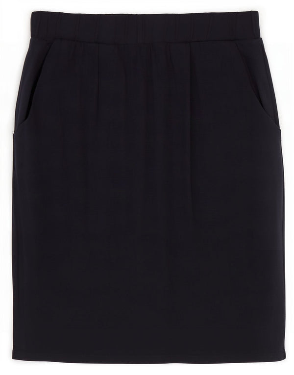 Marks & Spencer Γυναικεία ίσια φούστα UK 10 Small W28 Navy Blue Viscose