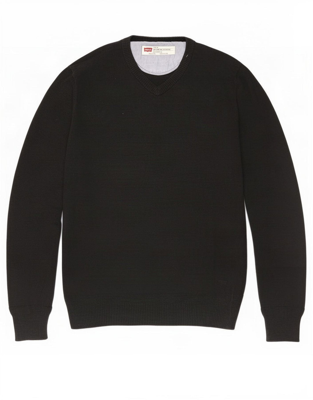 Ανδρικό πουλόβερ Levi's Slim Fit Jumper με V λαιμόκοψη Μικρό Μαύρο