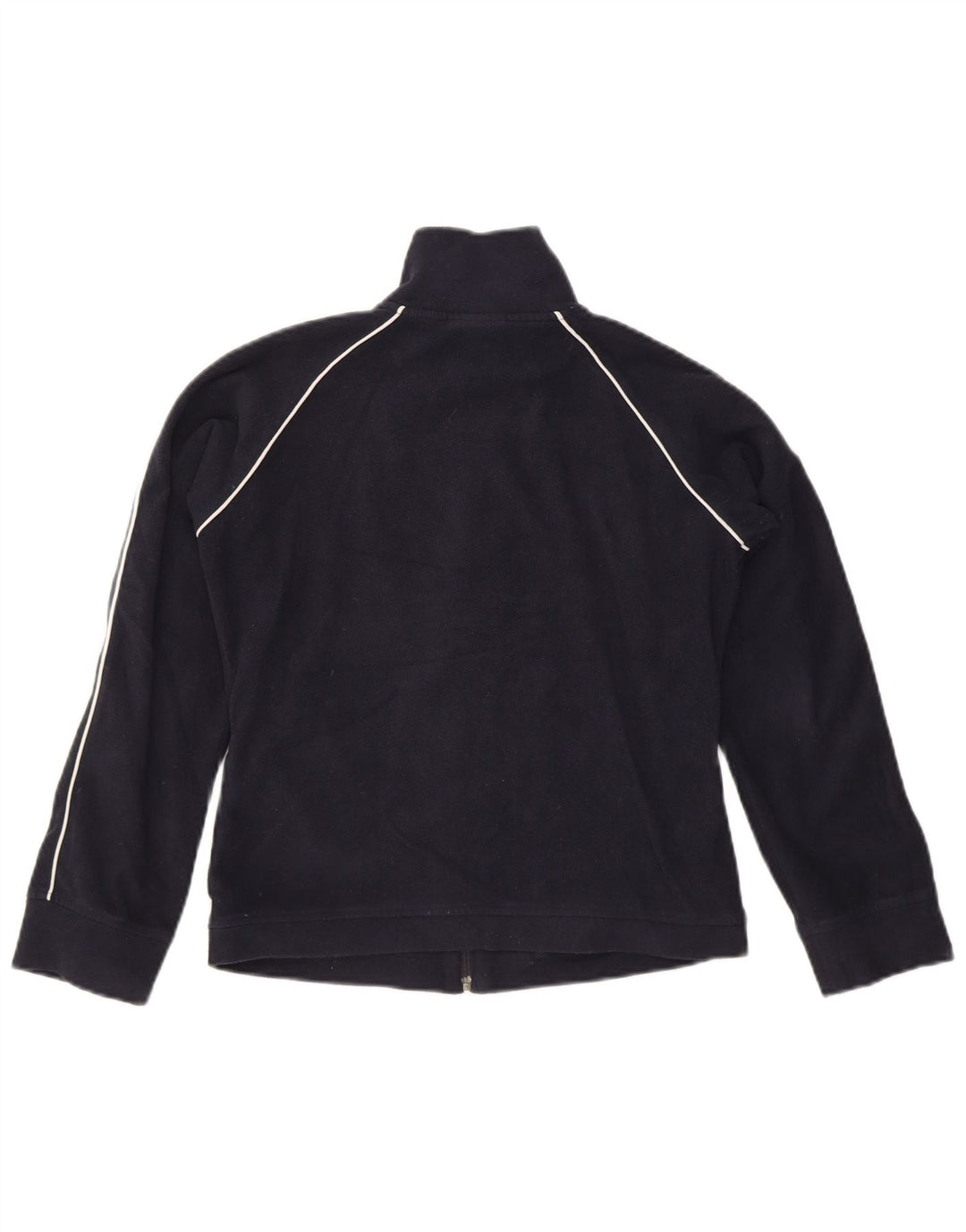 REEBOK Womens Fleece Jacket UK 12 Medium  Navy Blue Polyester