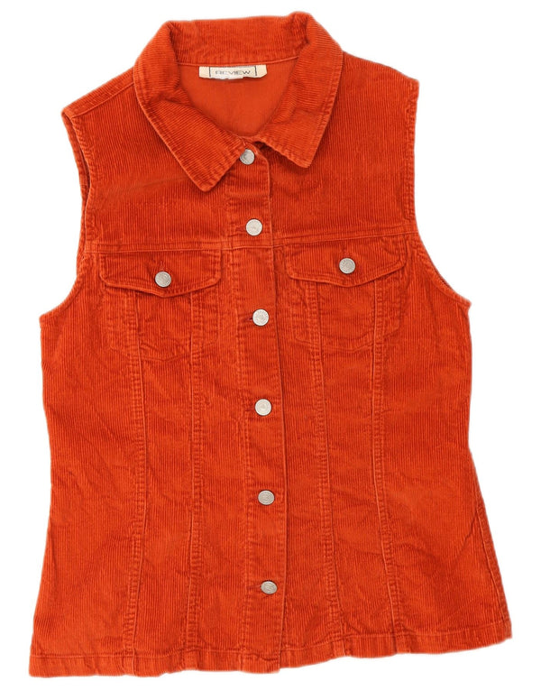 Κριτική Γυναικείο Corduroy Gilet UK 18 XL Orange Cotton