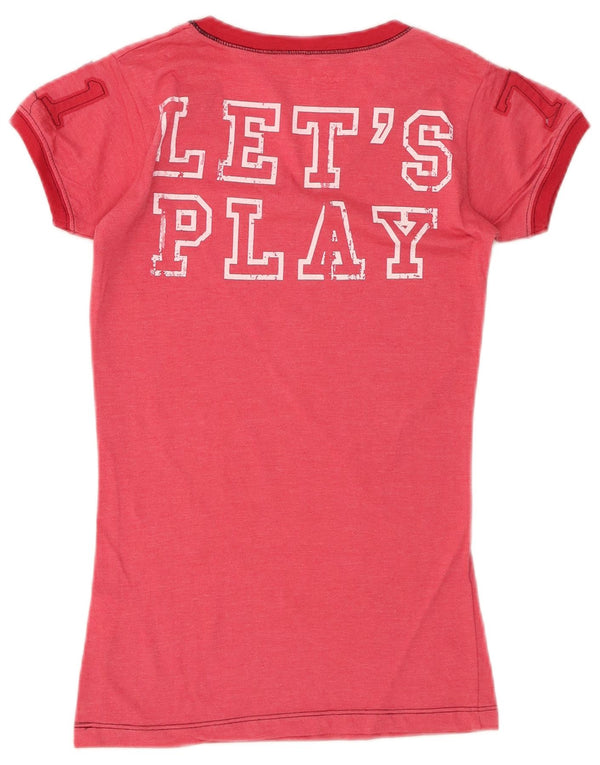 HARD ROCK CAFE Girls New Dalhi Graphic T-Shirt Top 13-14 Years XS Pink