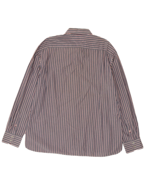 Tommy Hilfiger Ανδρικό πουκάμισο Custom Fit 2XL Μπλε ριγέ βαμβακερό