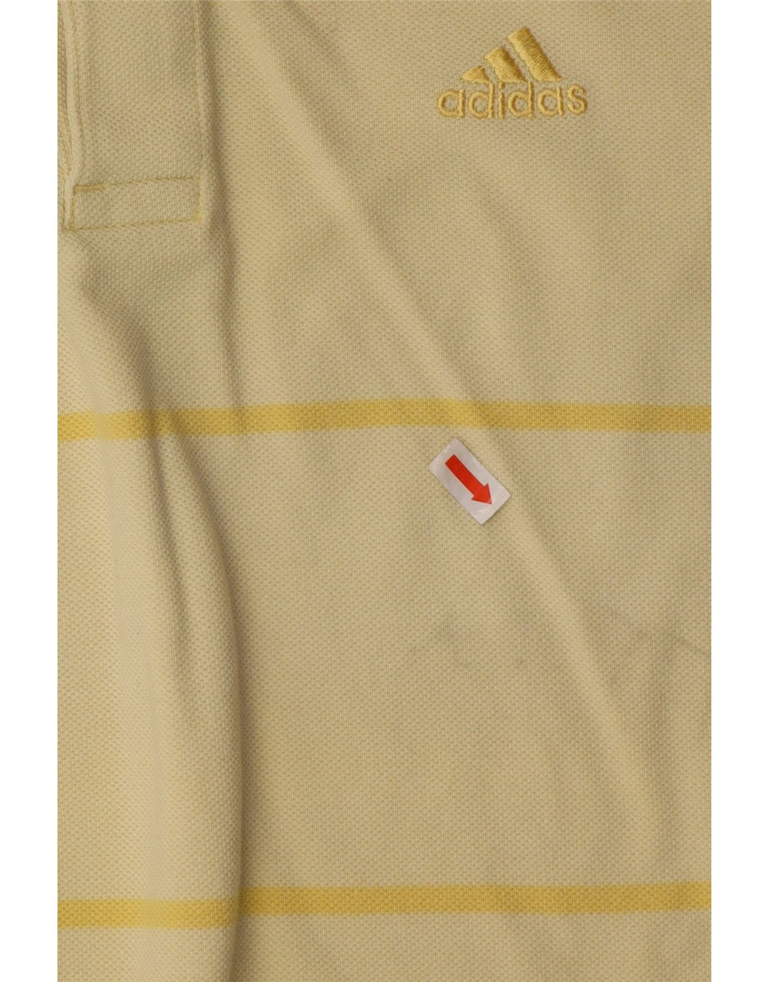 Ανδρικό μπλουζάκι Adidas Polo Μικρό κίτρινο βαμβακερό ριγέ