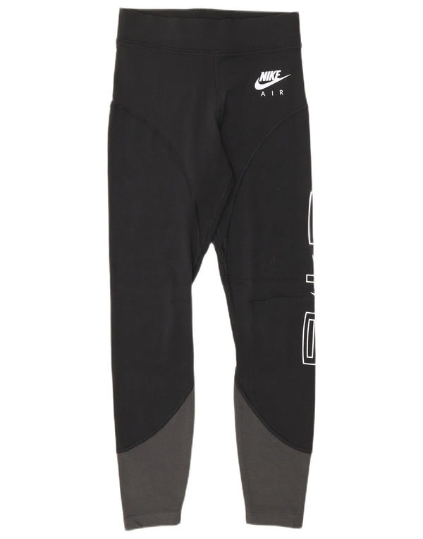 Γυναικεία γραφικά κολάν Nike UK 8 Small Black Cotton Sports