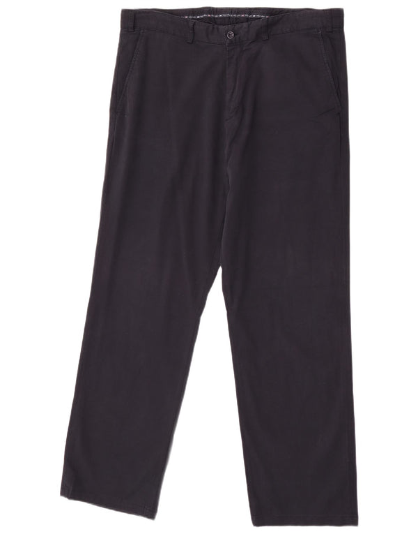 Paul & Shark Mens Straight Chino Trousers Medium W36 L31 Navy Blue Cotton