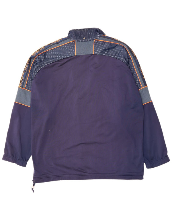 Ανδρική φόρμα γυμναστικής γραφική ASICS Top Jacket 2XL Navy Blue Polyester