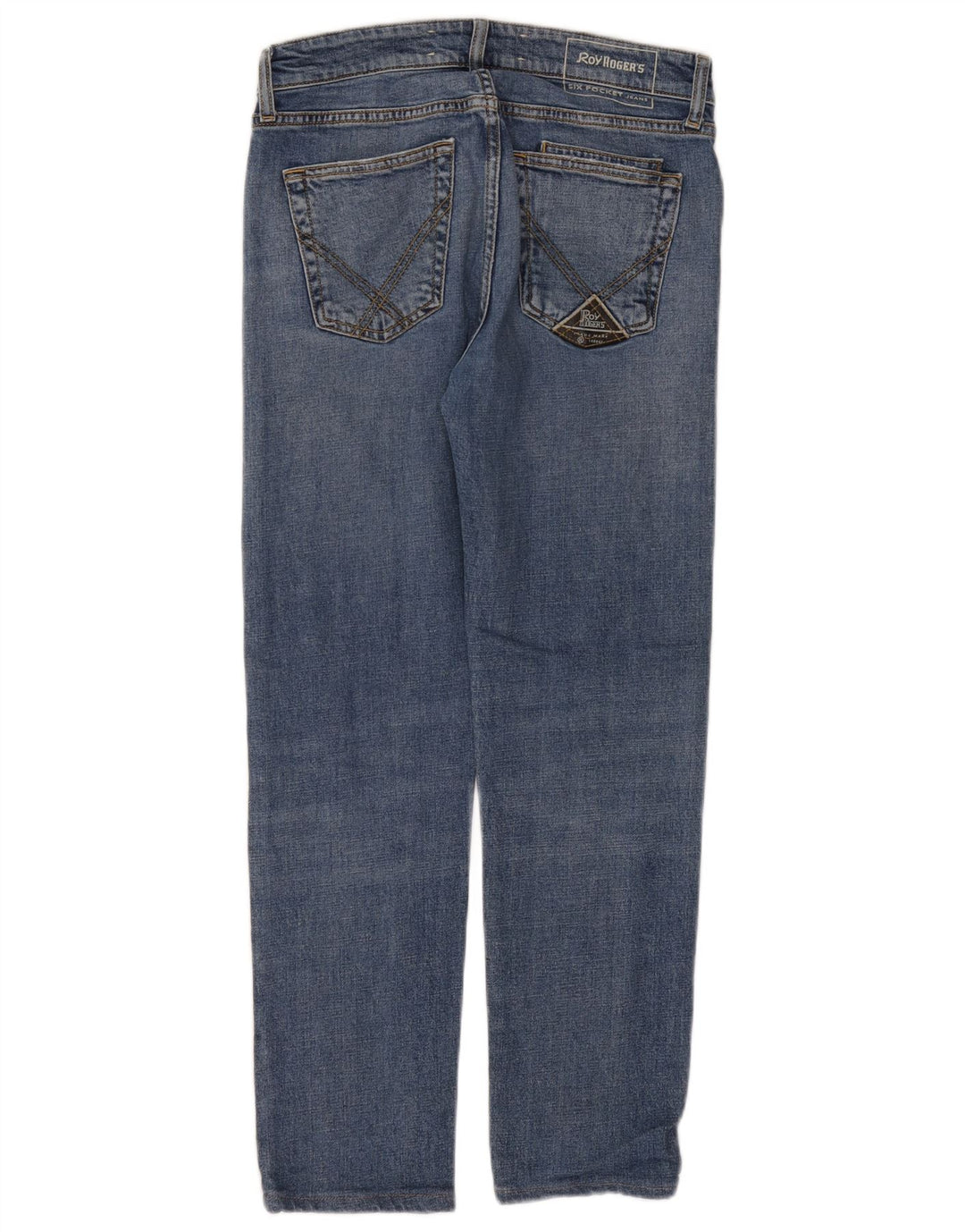 Roy Rogers Womens Distressed Slim Jeans W31 L29 Blue Cotton