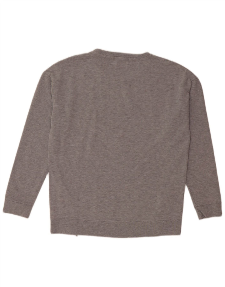 Γυναικείο γραφικό φούτερ CONVERSE Jumper UK 14 Medium Grey Cotton