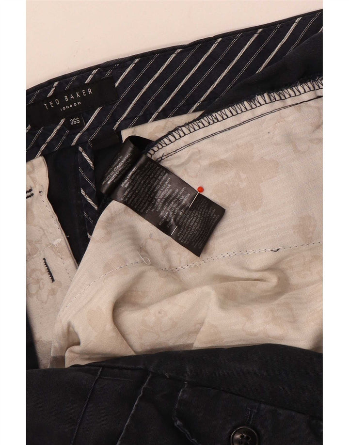 Ανδρικό ίσιο παντελόνι Ted Baker W36 L30 Navy Blue Cotton