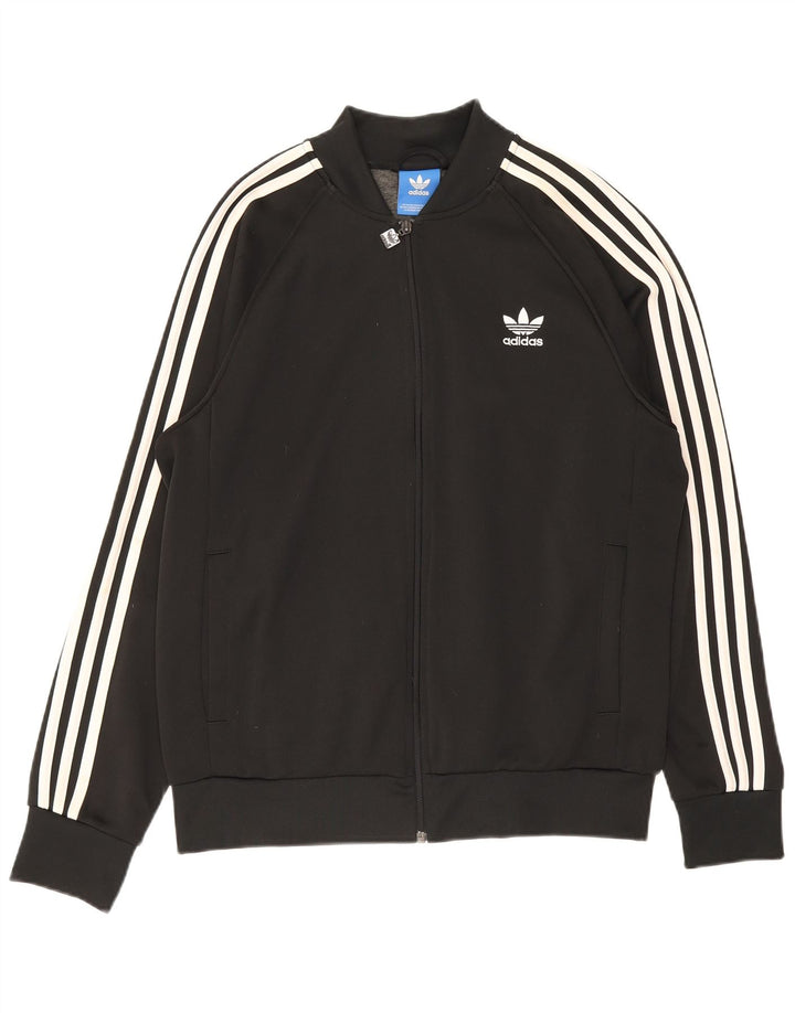 Ανδρική αθλητική φόρμα Adidas Top μπουφάν μεγάλο μαύρο πολυεστέρα