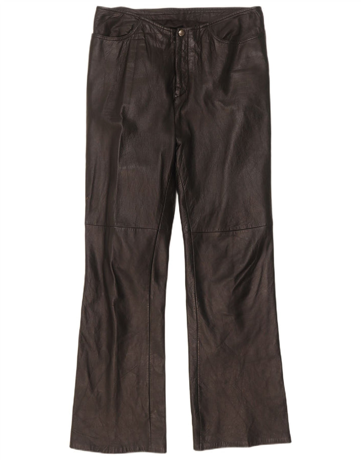 Γυναικείο δερμάτινο παντελόνι Dakota Bootcut W30 L31 Μαύρο