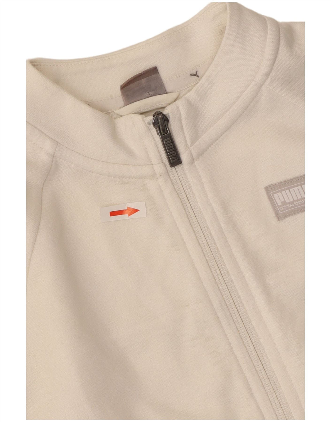 Γυναικεία φόρμα Puma Crop Oversized Top Jacket UK 10 Small White Polyester