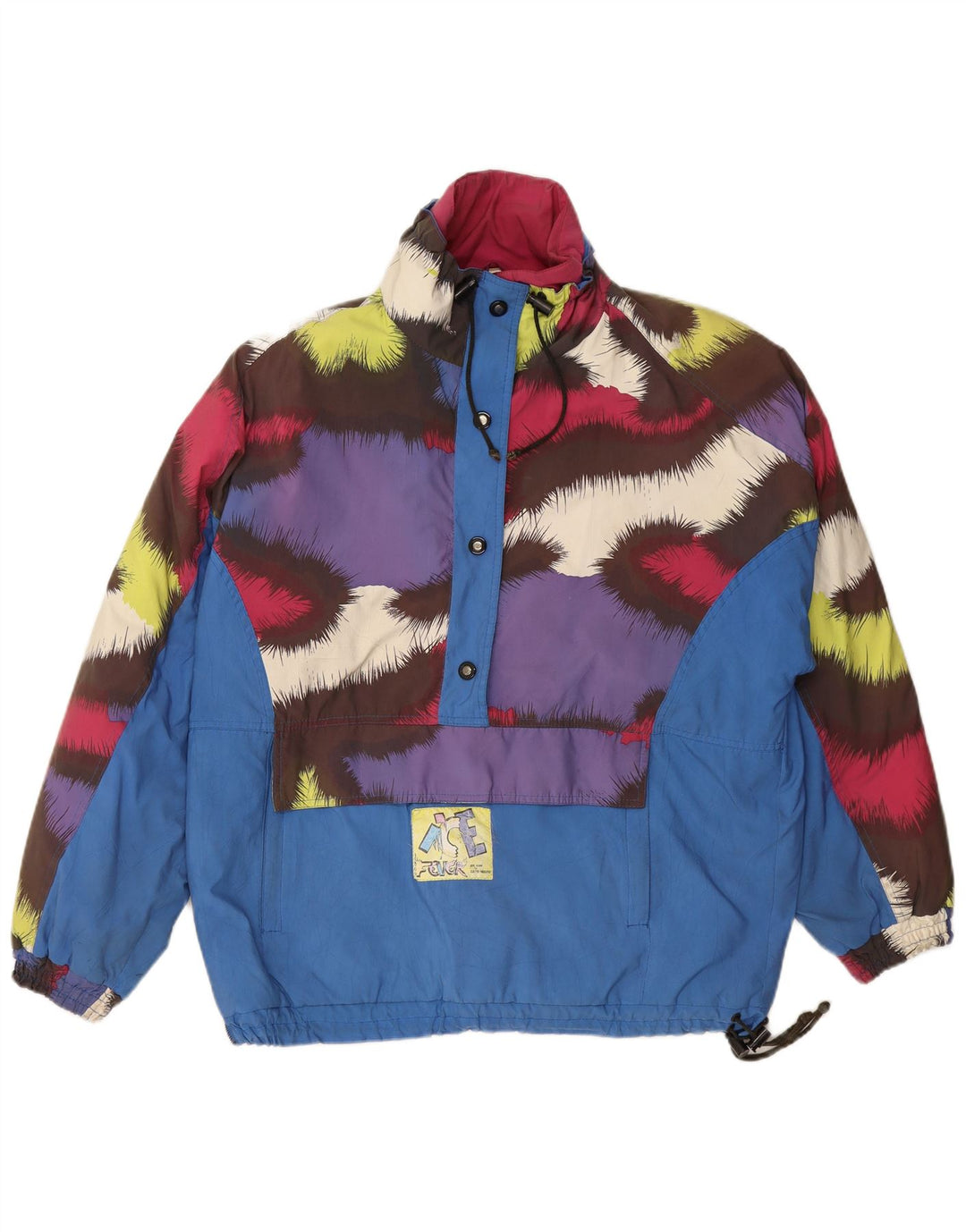 Ανδρικό μπουφάν FEVER Anorak UK 38 Medium Blue Colorblock Polyester