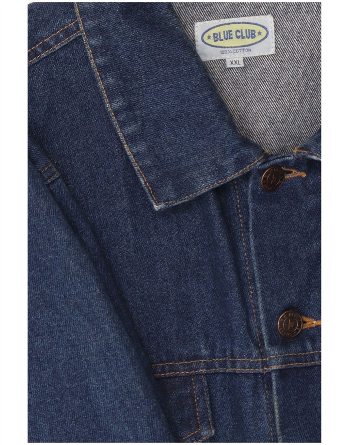 ΜΠΛΕ CLUB Ανδρικό Τζιν Μπουφάν UK 44 2XL Μπλε Βαμβακερό