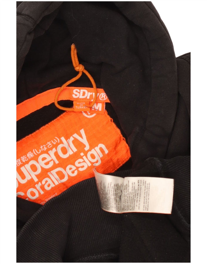 Ανδρικό γραφικό κουκούλα Superdry, μεσαίο μαύρο βαμβακερό