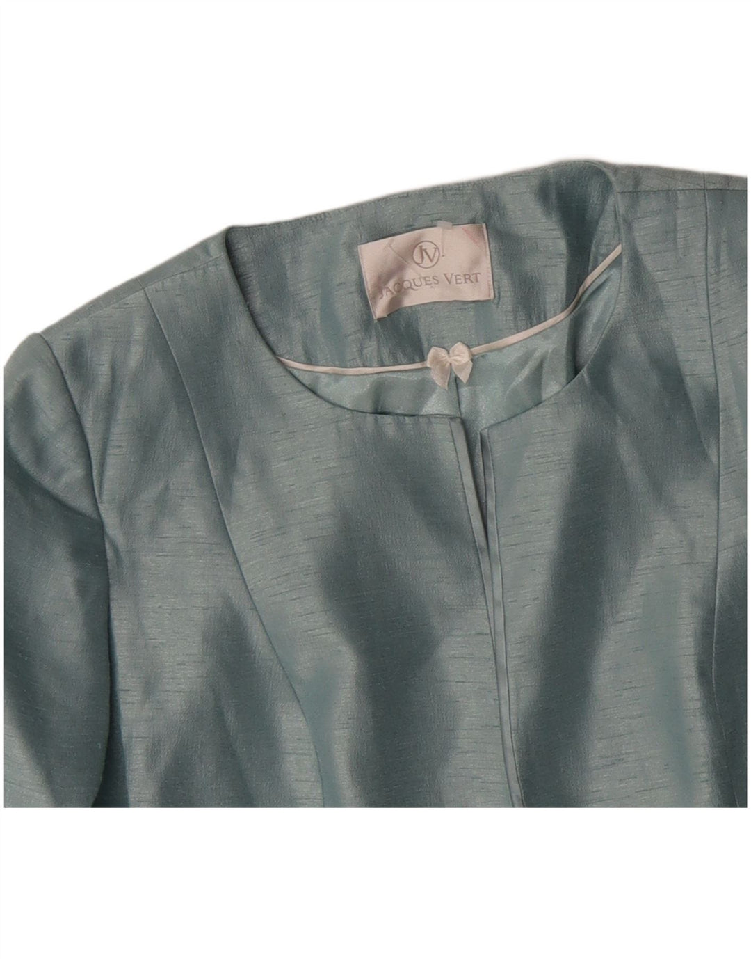 Jacques Vert Γυναικείο 3/4 μανίκι Crop Blazer Jacket UK 16 Large Blue Viscose