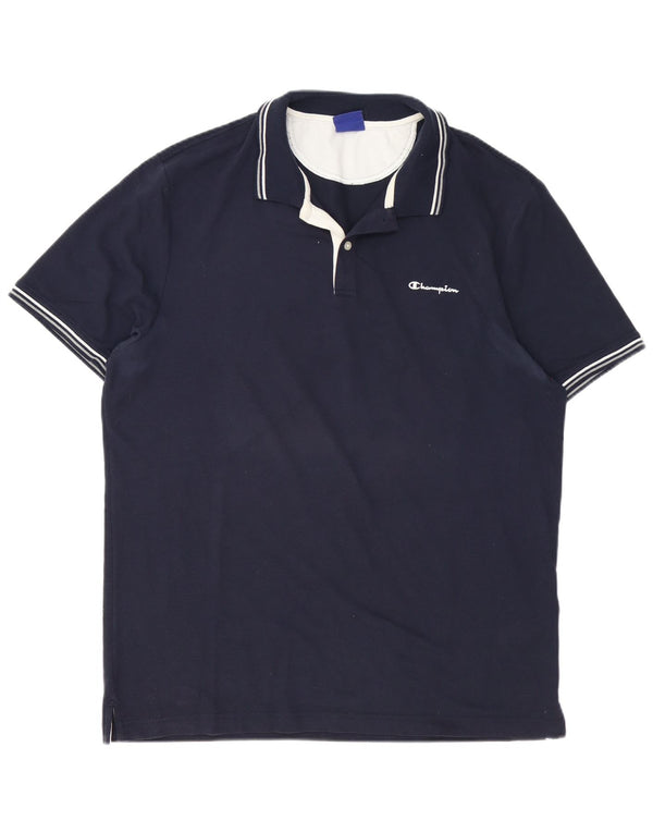 Ανδρικό μπλουζάκι πόλο Champion 3XL Navy Blue Cotton