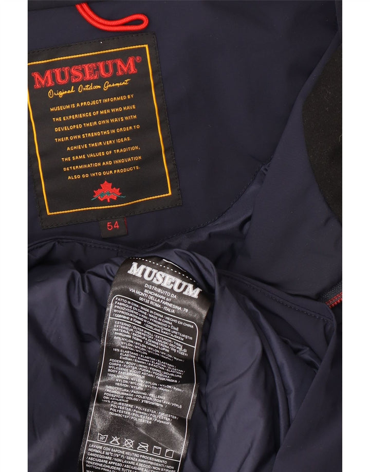 Μουσείο Ανδρικό μπουφάν Parka με κουκούλα IT 54 2XL Navy Blue Nylon