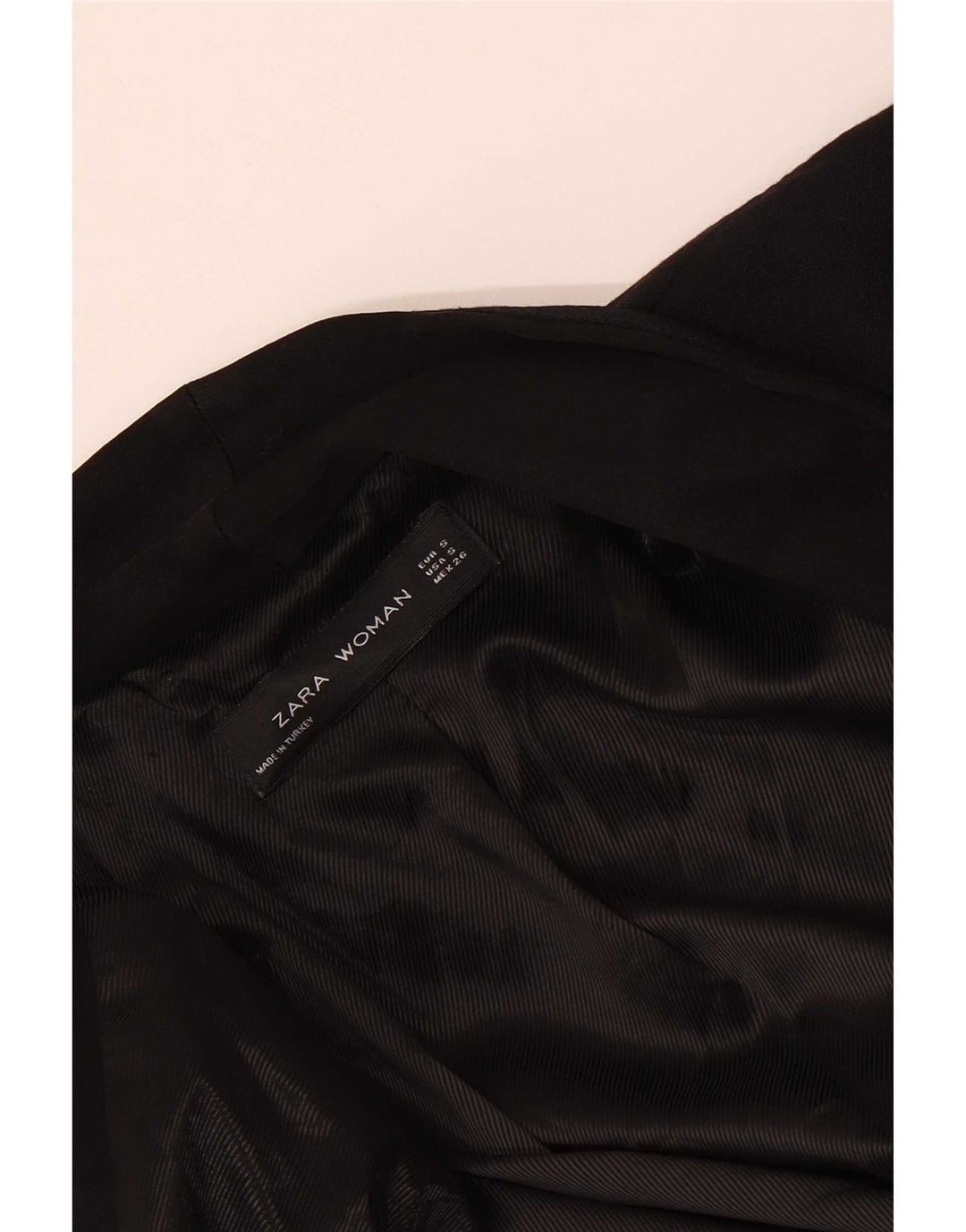 Zara Γυναικείο Open Blazer Jacket UK 10 Small Black