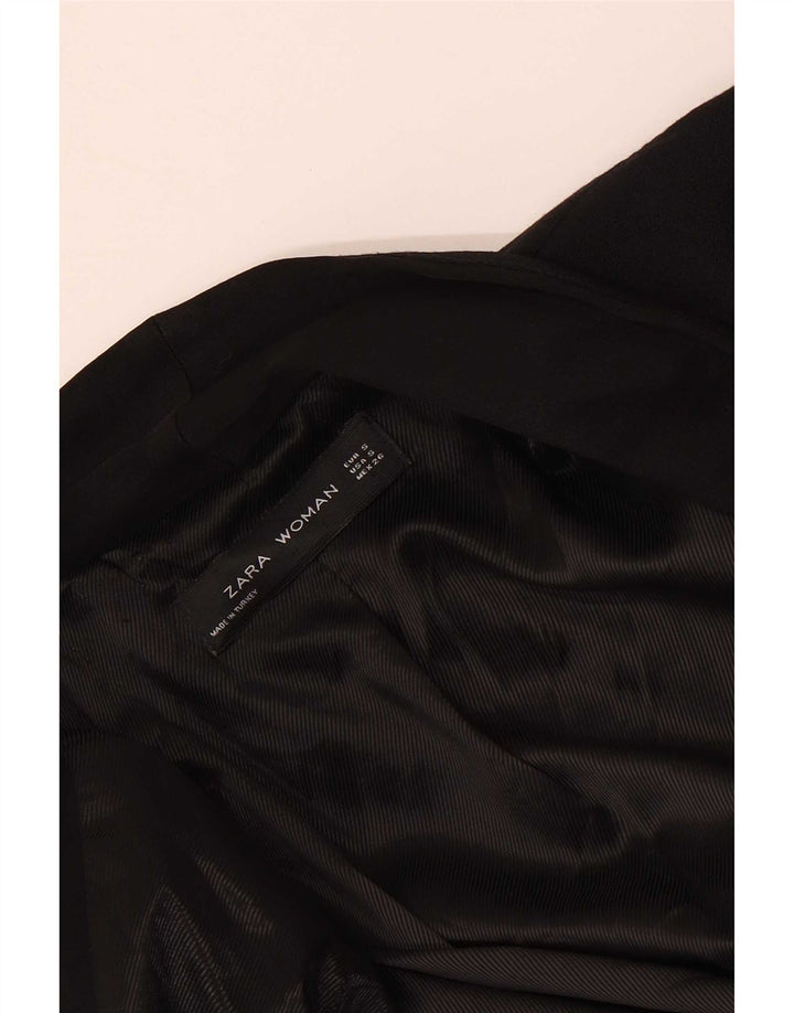 Zara Γυναικείο Open Blazer Jacket UK 10 Small Black
