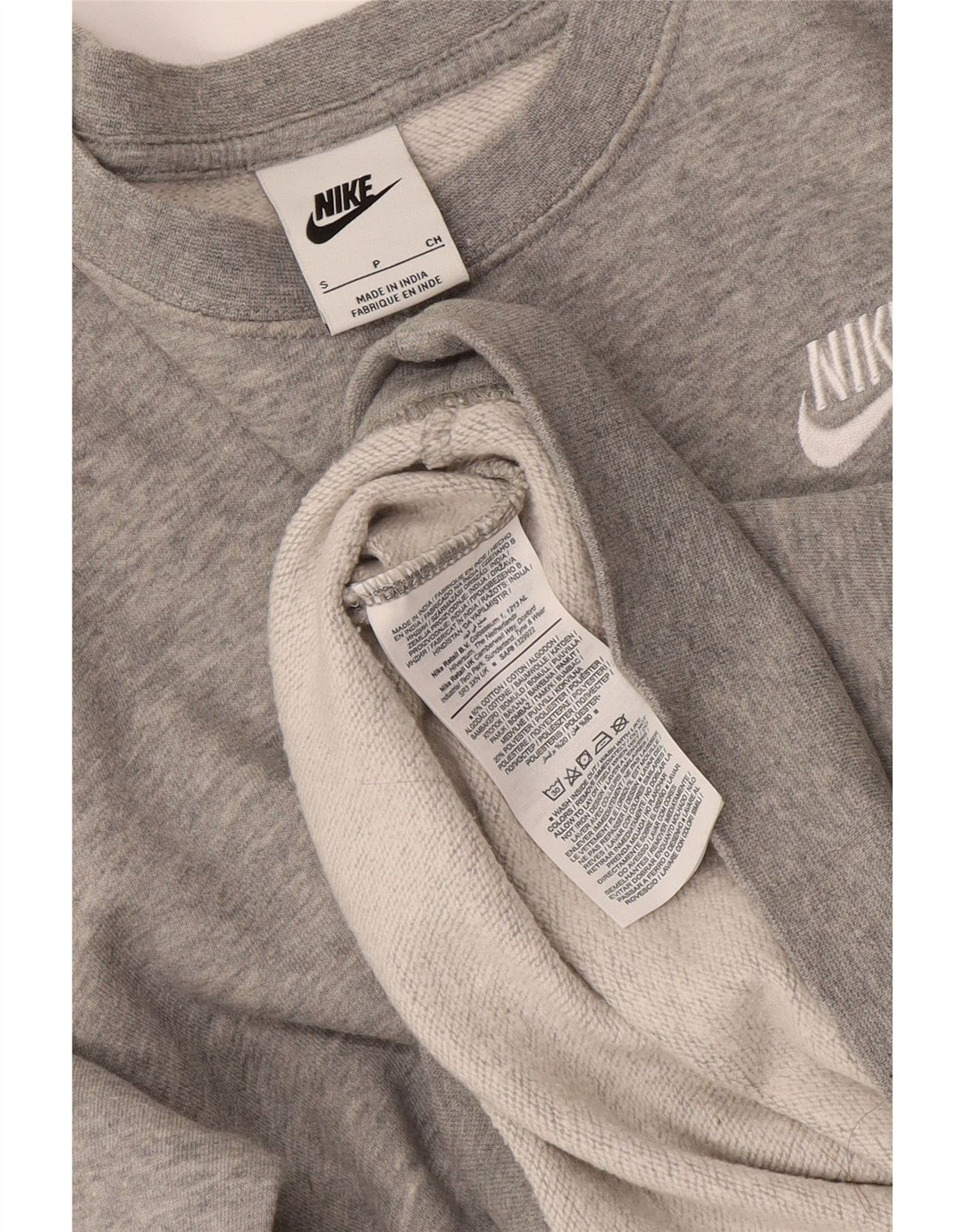 Ανδρικό φούτερ Nike Jumper από μικρό γκρι βαμβακερό χρώμα