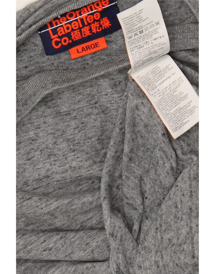Ανδρικό μπλουζάκι Superdry Μπλουζάκι με μεγάλο γκρι βαμβάκι