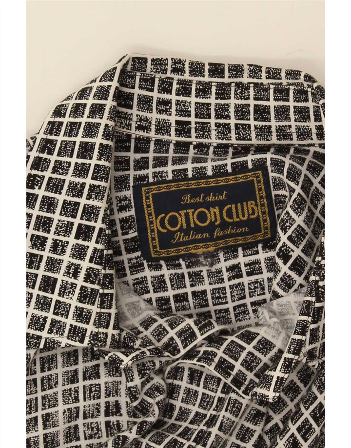Cotton Club Ανδρικό κοντομάνικο πουκάμισο μεγάλο μαύρο Gingham