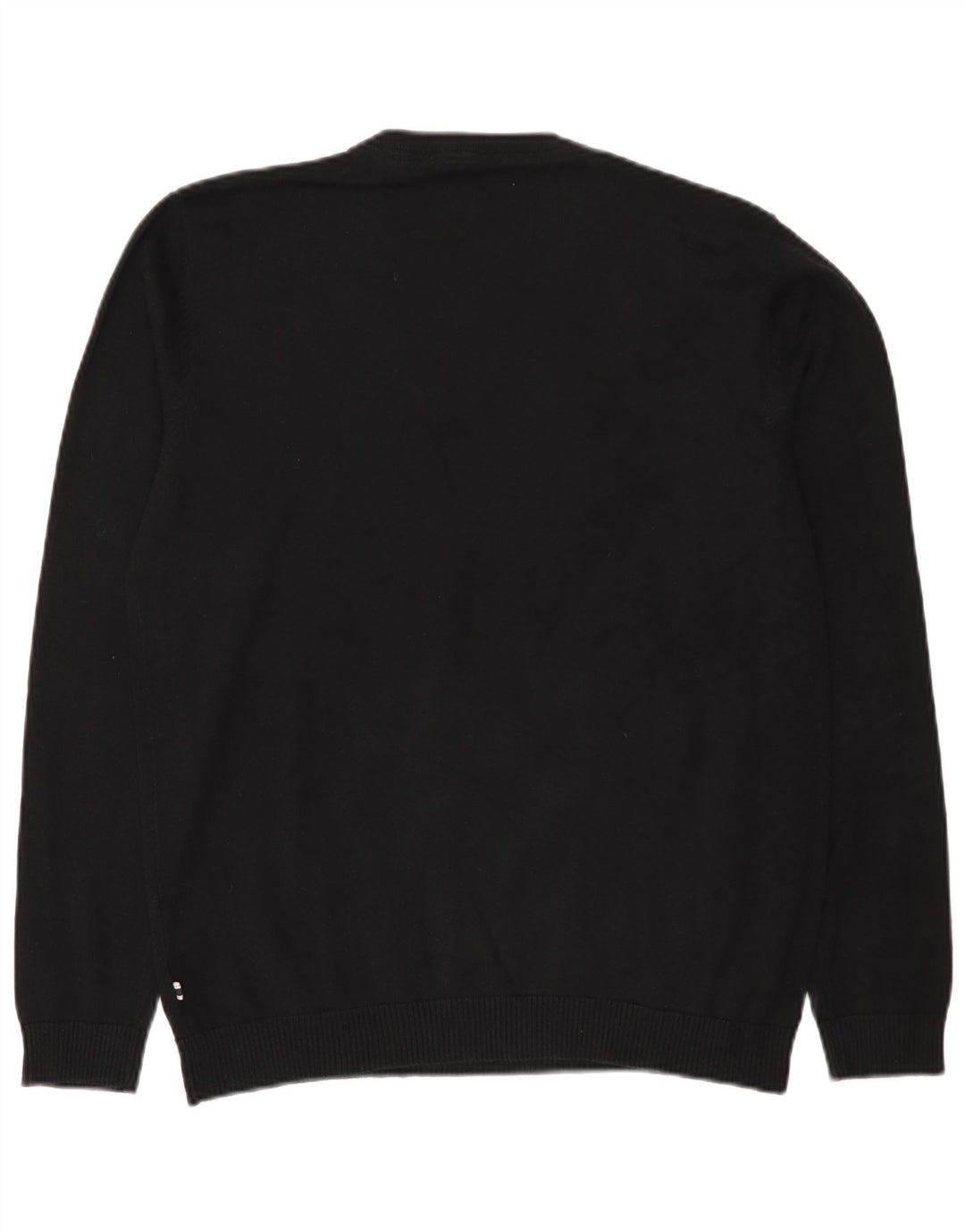 Jack & Jones Ανδρικό πουλόβερ με λαιμόκοψη με λαιμόκοψη μεγάλο μαύρο βαμβακερό