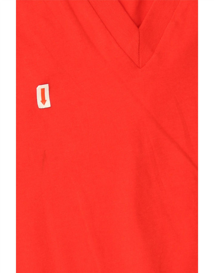 Zara Γυναικείο T-Shirt Top UK 10 Small Red Cotton