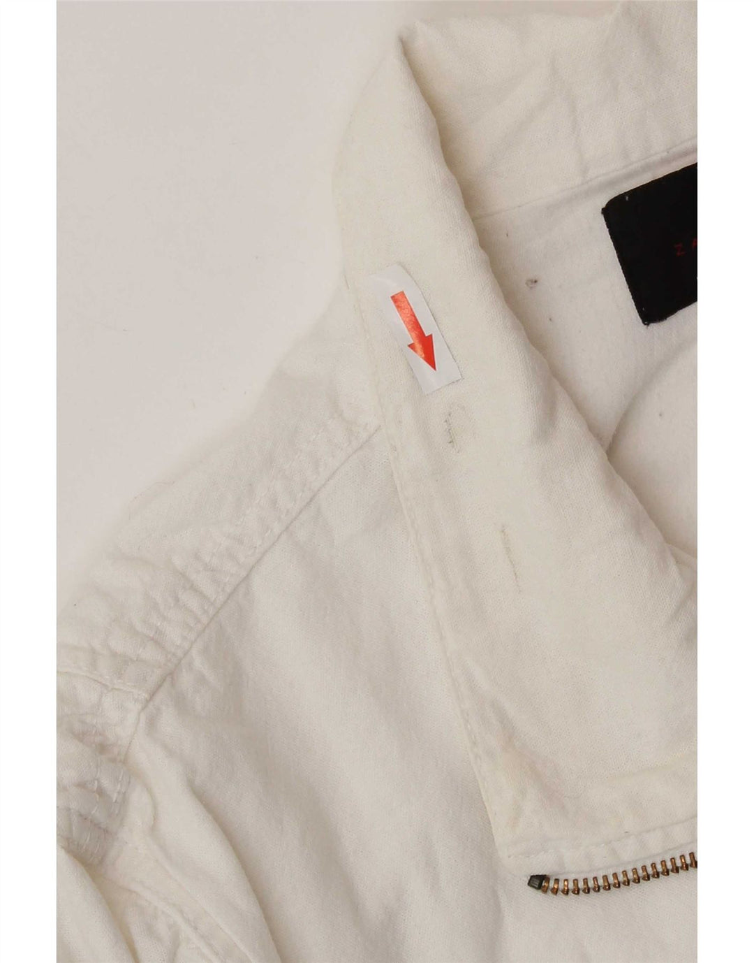Zara Mens Utility Jacket UK 42 XL Λευκός Πολυεστέρας