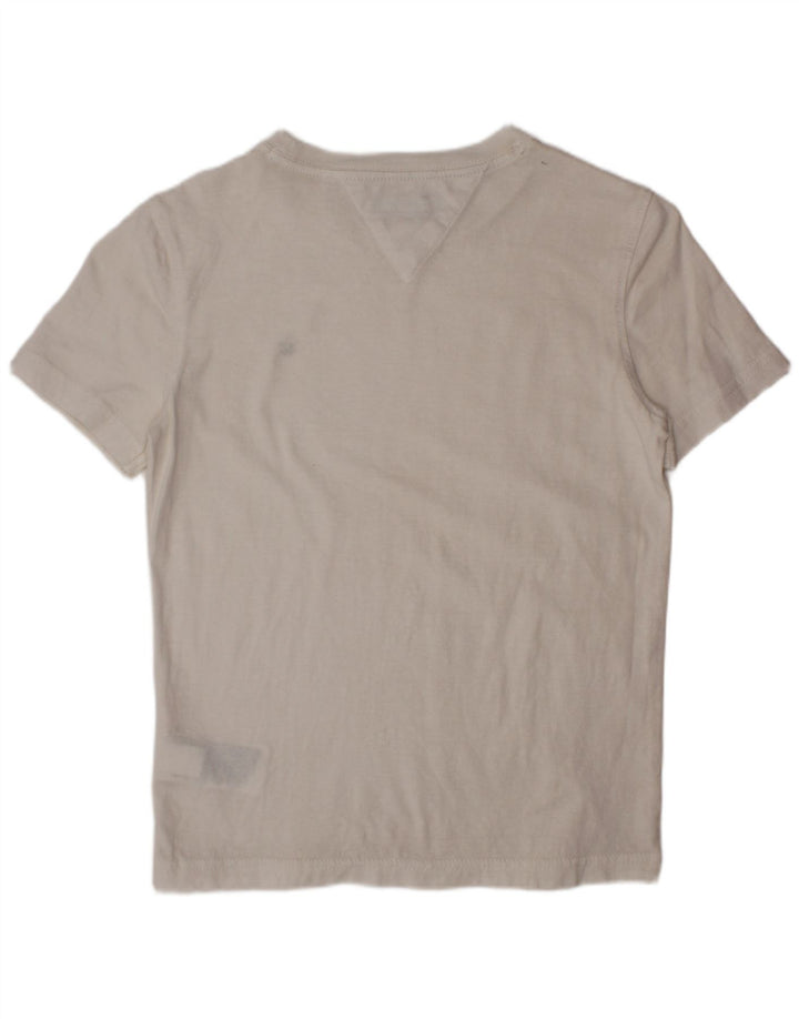 TOMMY HILFIGER για αγόρι T-Shirt Top 7-8 ετών Λευκό βαμβακερό