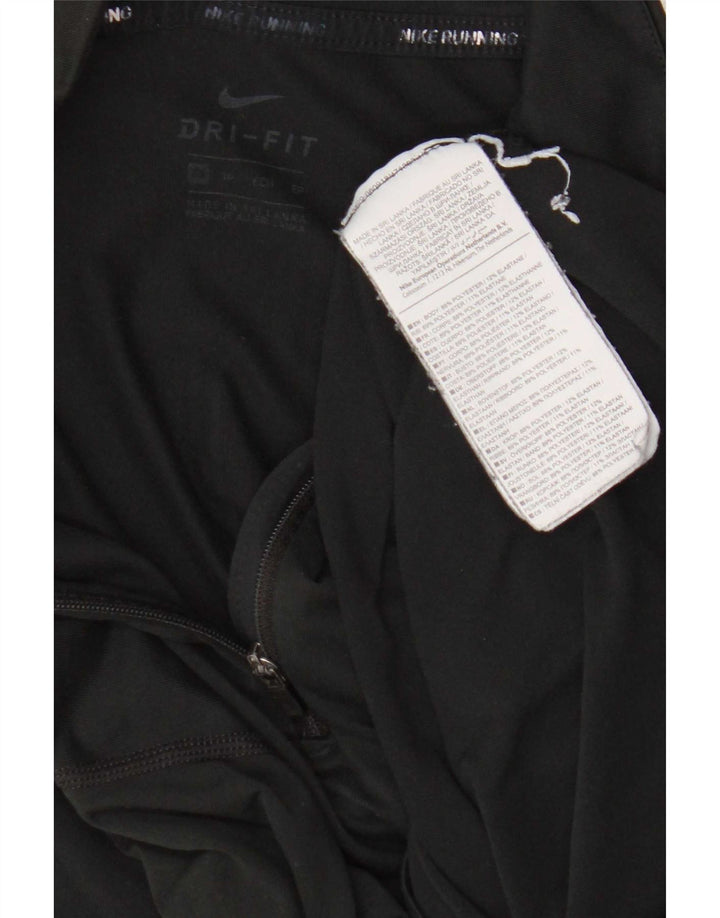 Γυναικεία φόρμα πουλόβερ με φερμουάρ Nike Dri Fit Top UK 6 XS Μαύρο πολυεστέρα