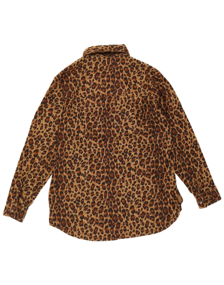 Sunbelt Γυναικείο πουκάμισο μεγάλου μεγέθους UK 10 Small Brown Animal print