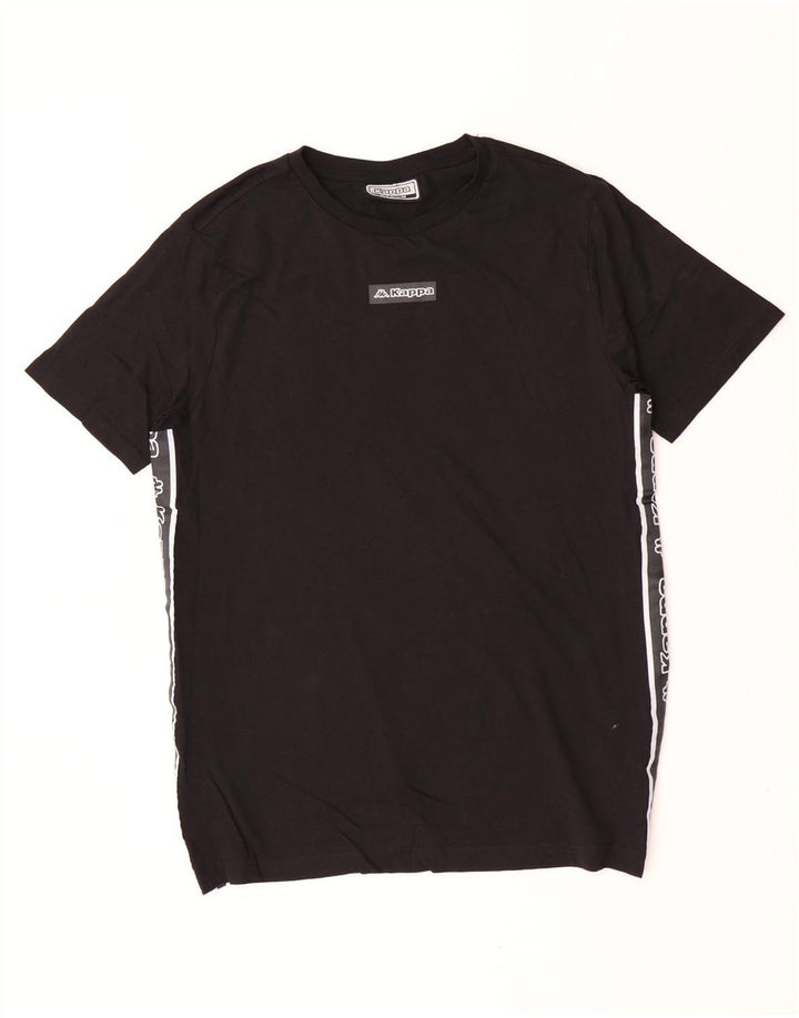 Ανδρικό γραφικό μπλουζάκι Kappa Top Medium Black Colourblock Βαμβακερό