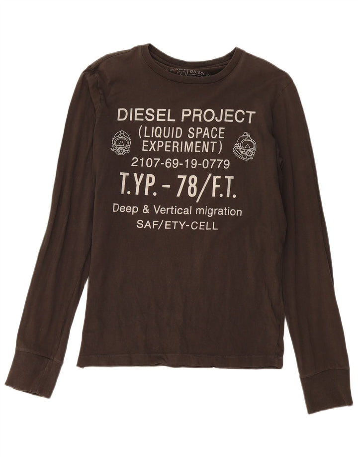 Diesel Ανδρικό γραφικό τοπ μακρυμάνικο μεγάλο χακί βαμβακερό