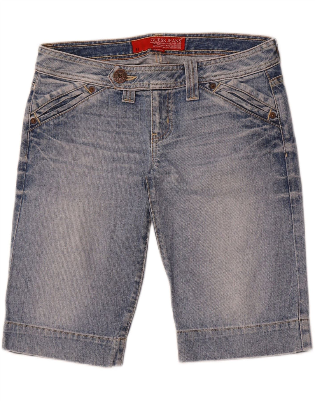 Γυναικείο τζιν σορτς Guess W27 Μικρό μπλε βαμβακερό