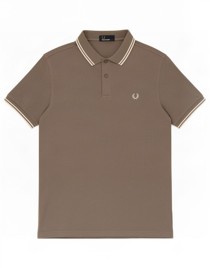 Fred Perry Ανδρικό πουκάμισο Polo μεγάλο γκρι βαμβακερό