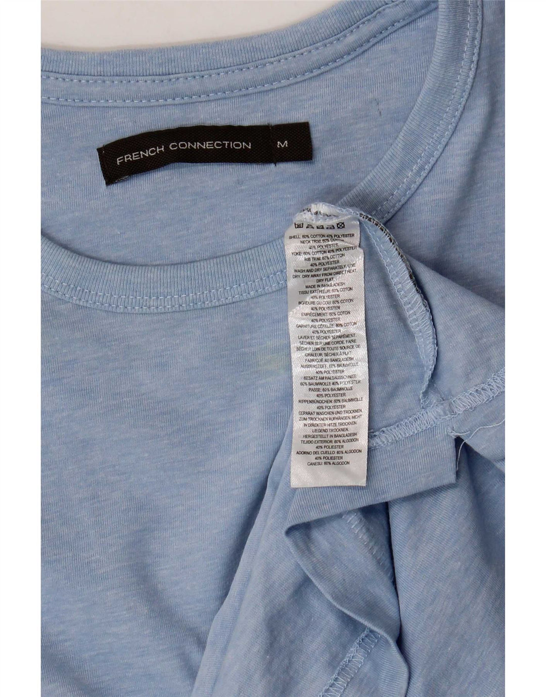 Ανδρικό T-Shirt French Connection Top από μεσαίο μπλε βαμβακερό