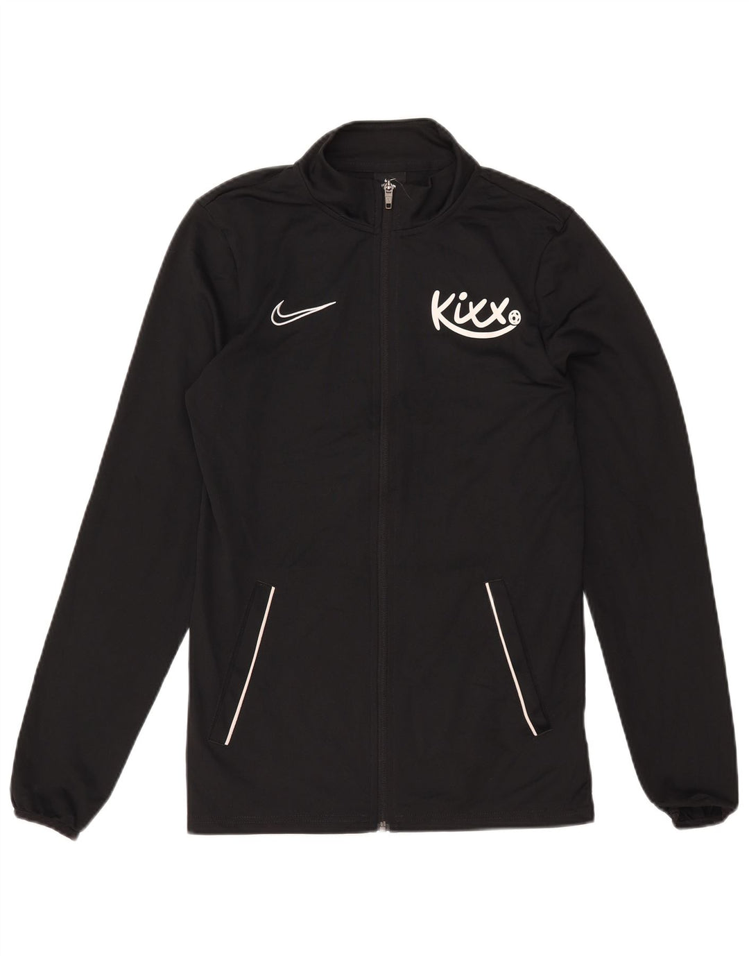 Ανδρική φόρμα γυμναστικής Nike γραφική Dri Fit Μπουφάν από μικρό μαύρο πολυεστέρα