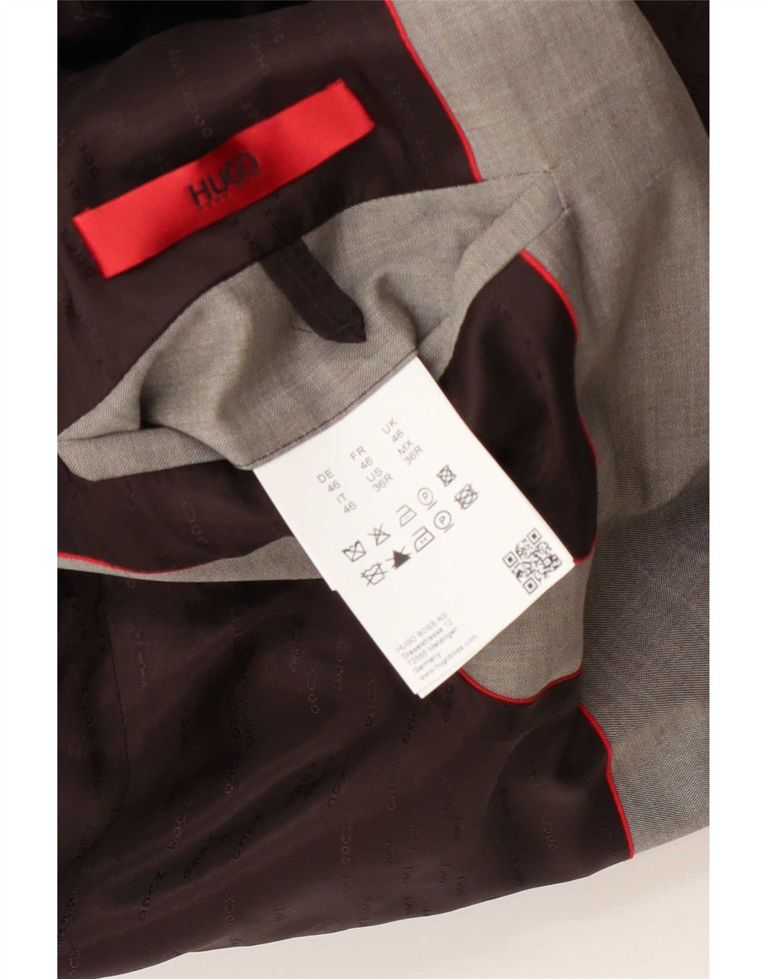 Hugo Boss Ανδρικό σακάκι με 2 κουμπιά μπλέιζερ EU 46 Small Grey Wool