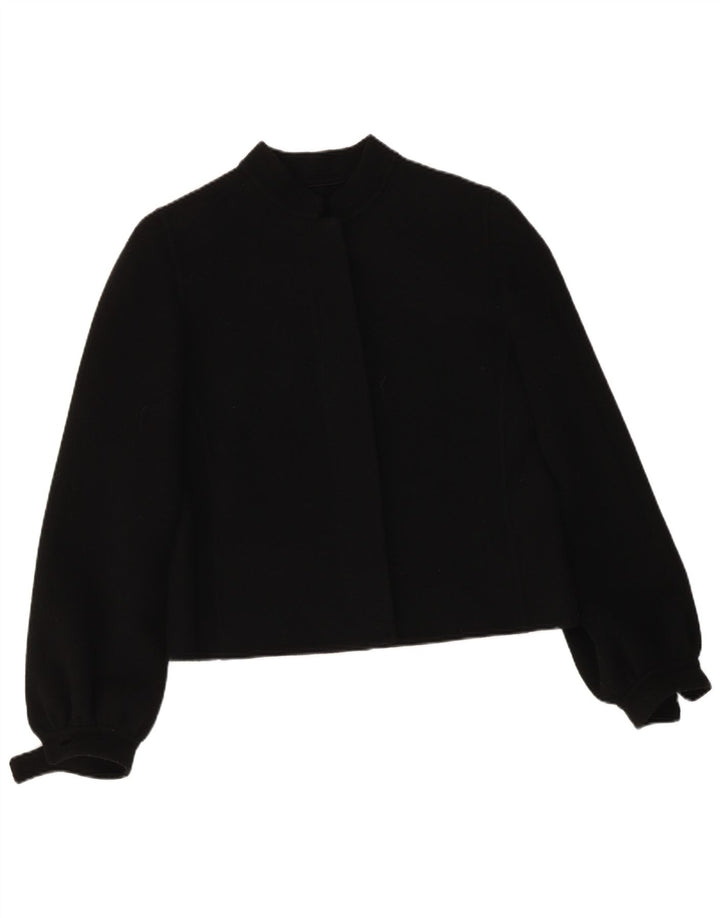 Vintage Γυναικείο Bomber Jacket IT 46 Large Black Wool