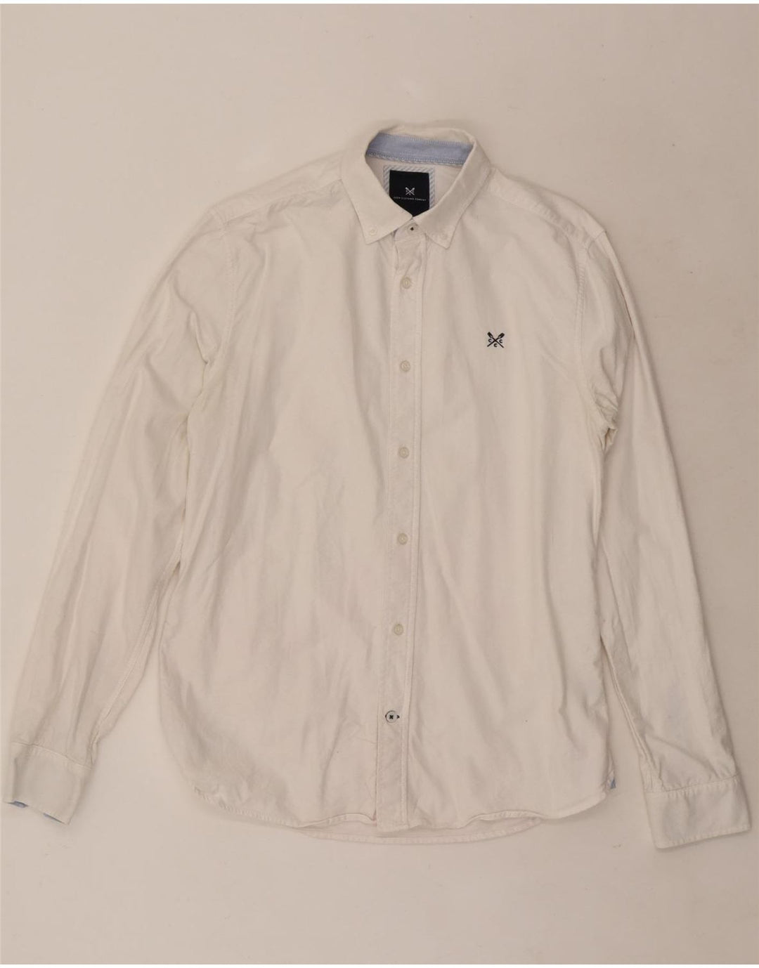 Ανδρικό πουκάμισο Crew Clothing Slim Fit, μικρό λευκό βαμβακερό
