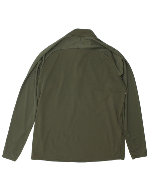 Ανδρική φόρμα πουλόβερ με φερμουάρ Nike Dri Fit Top Large Green Polyester