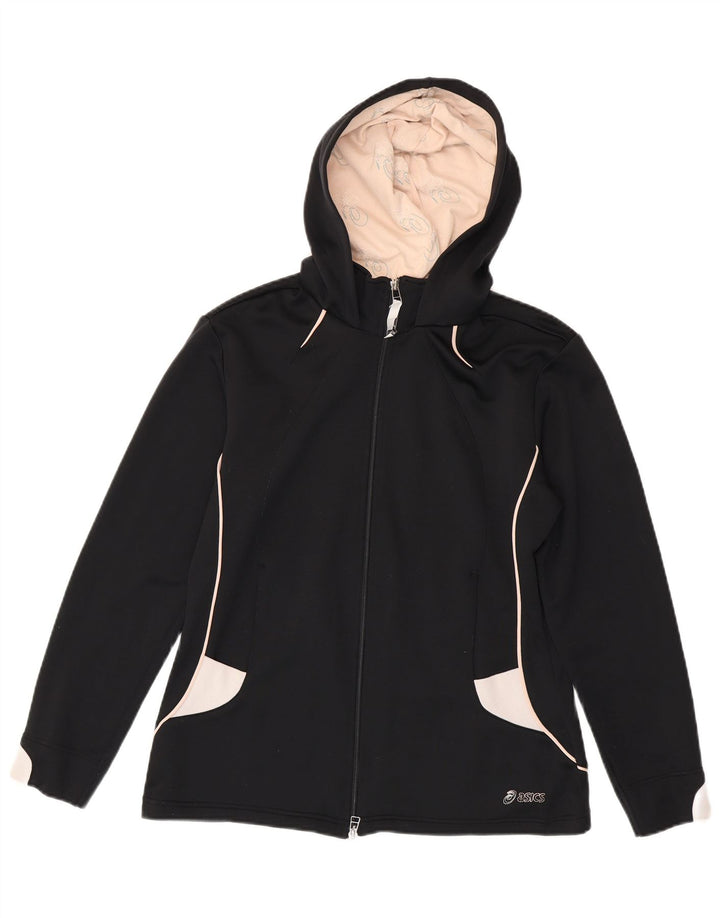 Γυναικείο πουλόβερ με κουκούλα Asics UK 14 Medium Black Colourblock