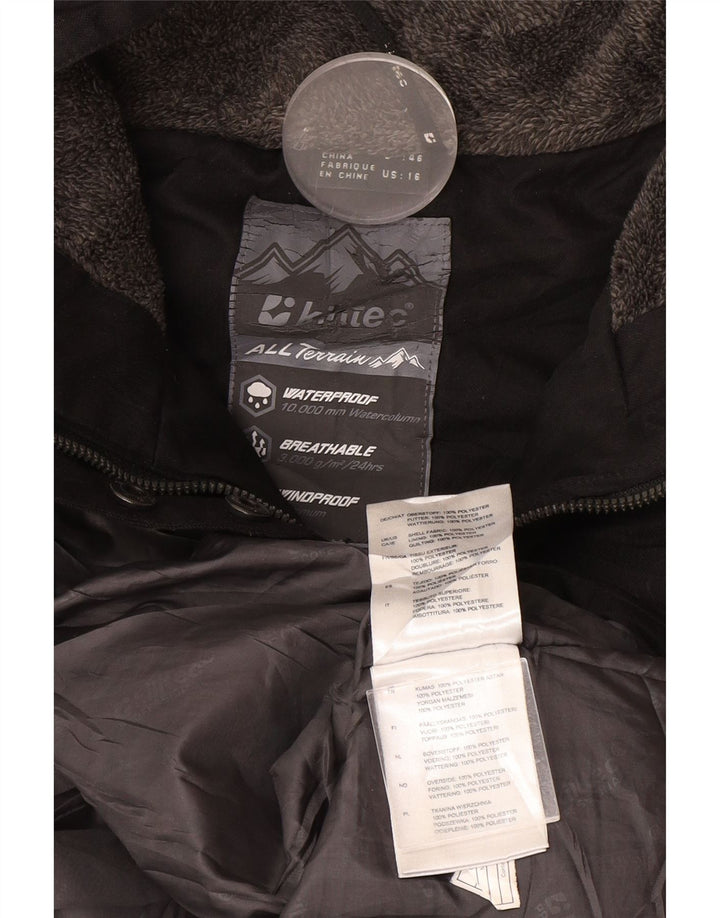 Killtec Γυναικείο παλτό αντιανεμικό με κουκούλα UK 16 Large μαύρο πολυεστέρα