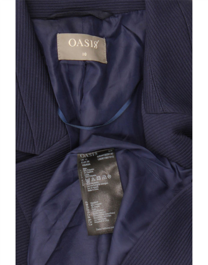 Oasis Γυναικείο Open Blazer Jacket UK 10 Small Navy Blue Polyester
