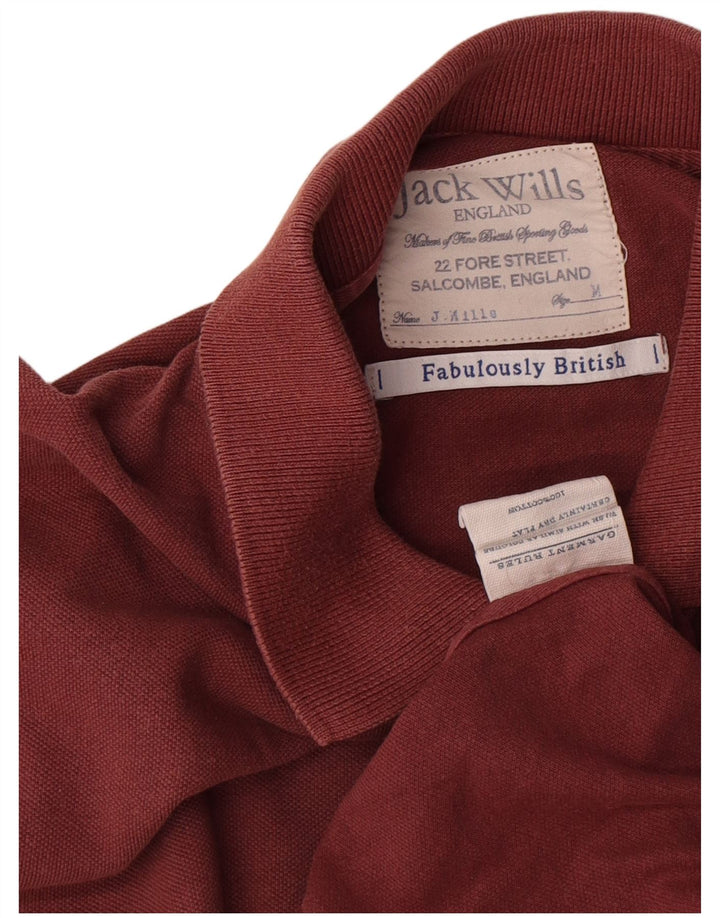 Jack Wills Ανδρικό πουκάμισο πόλο σε μεσαίο καφέ βαμβακερό