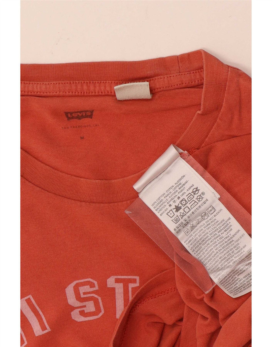 Ανδρικό γραφικό T-Shirt Levi's Top Μεσαίο πορτοκαλί βαμβακερό