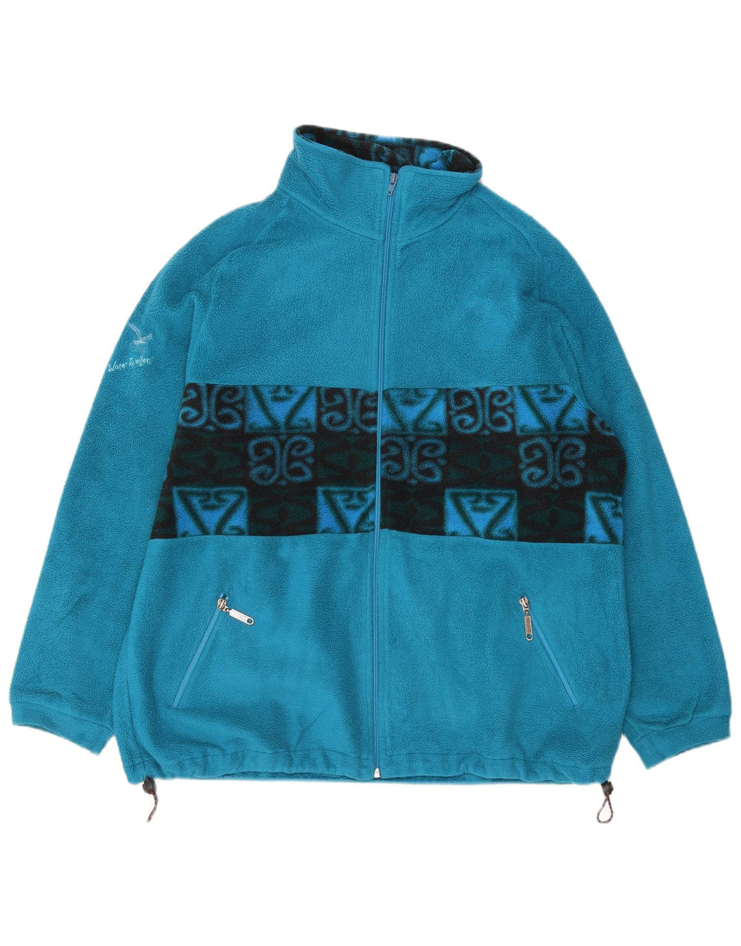 SALEWA Ανδρικό Fleece Jacket UK 42 XL Blue Geometric Polyester